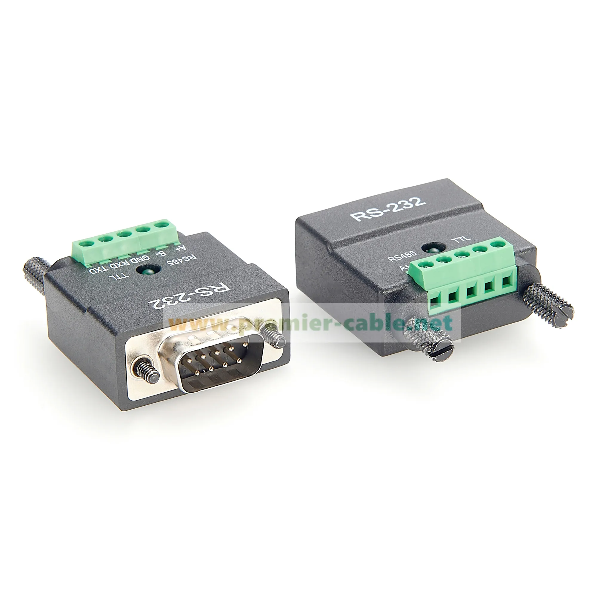 RS232 to RS485/TTL 2 in 1 Converter DB9 Male to 5Pin Terminal Block RS232 to TTL RS232 to RS485 serial Adapter