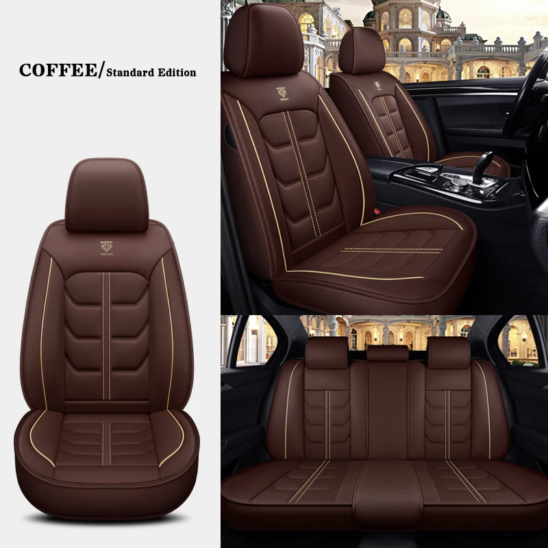 

High-end Universal Complete Set Of Car Leather Seat Covers For Pontiac G8 Grand Prix GTO Coupe torrent Trans Am Auto Accessories