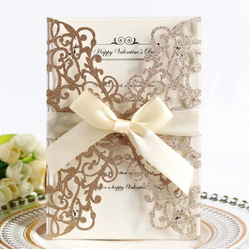

30pcs Gold Invitation Envelopes Greeting Wedding Cards Marriage Christening Party Decor Supplies Anniversary Message Card