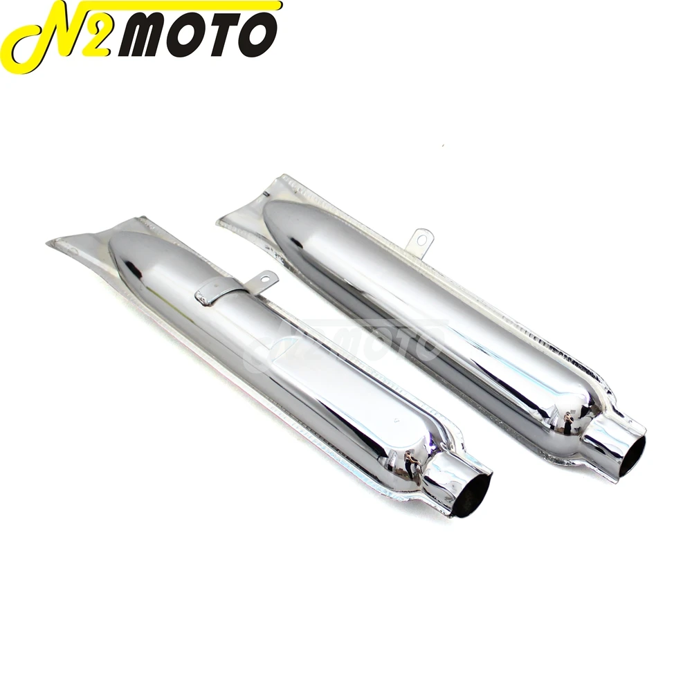 1 Pair Motorcycle Retro Black Fishtail Exhaust Muffler 24HP 32HP Engine Part Case for BMW Ural K750 M1 M72 R71 R12 Dnepr MT12