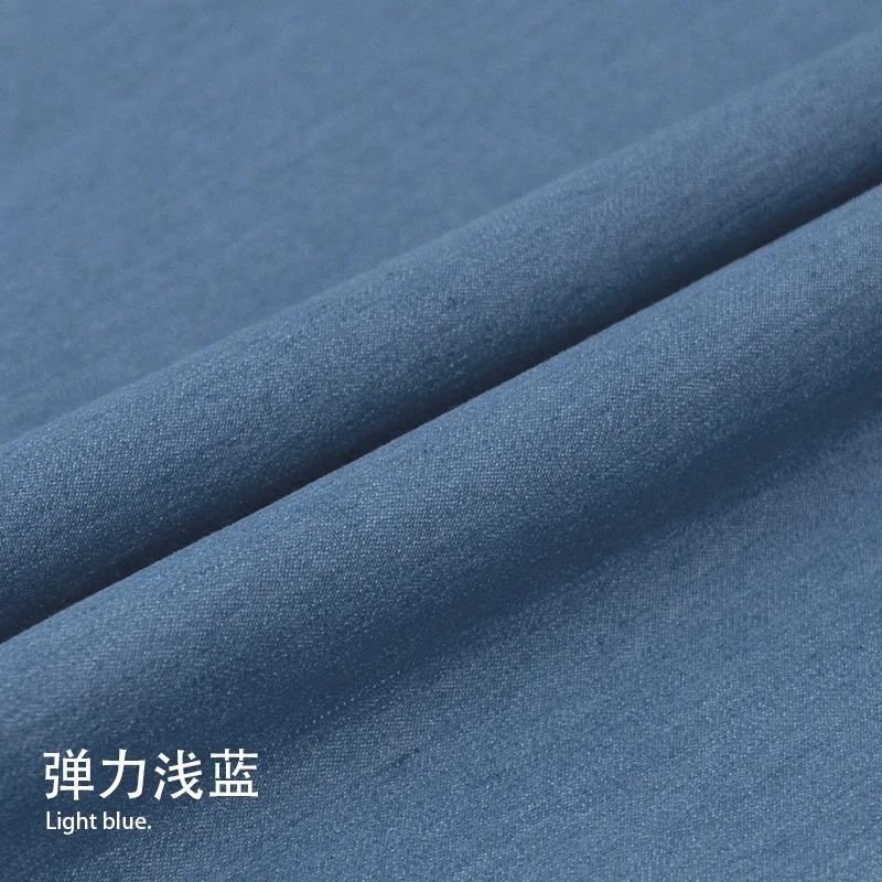 100*145cm Eelastic polyester cotton wash denim fabric jeans shirt clothing bag cloth DIY Stretch denim fabric dress Handmade