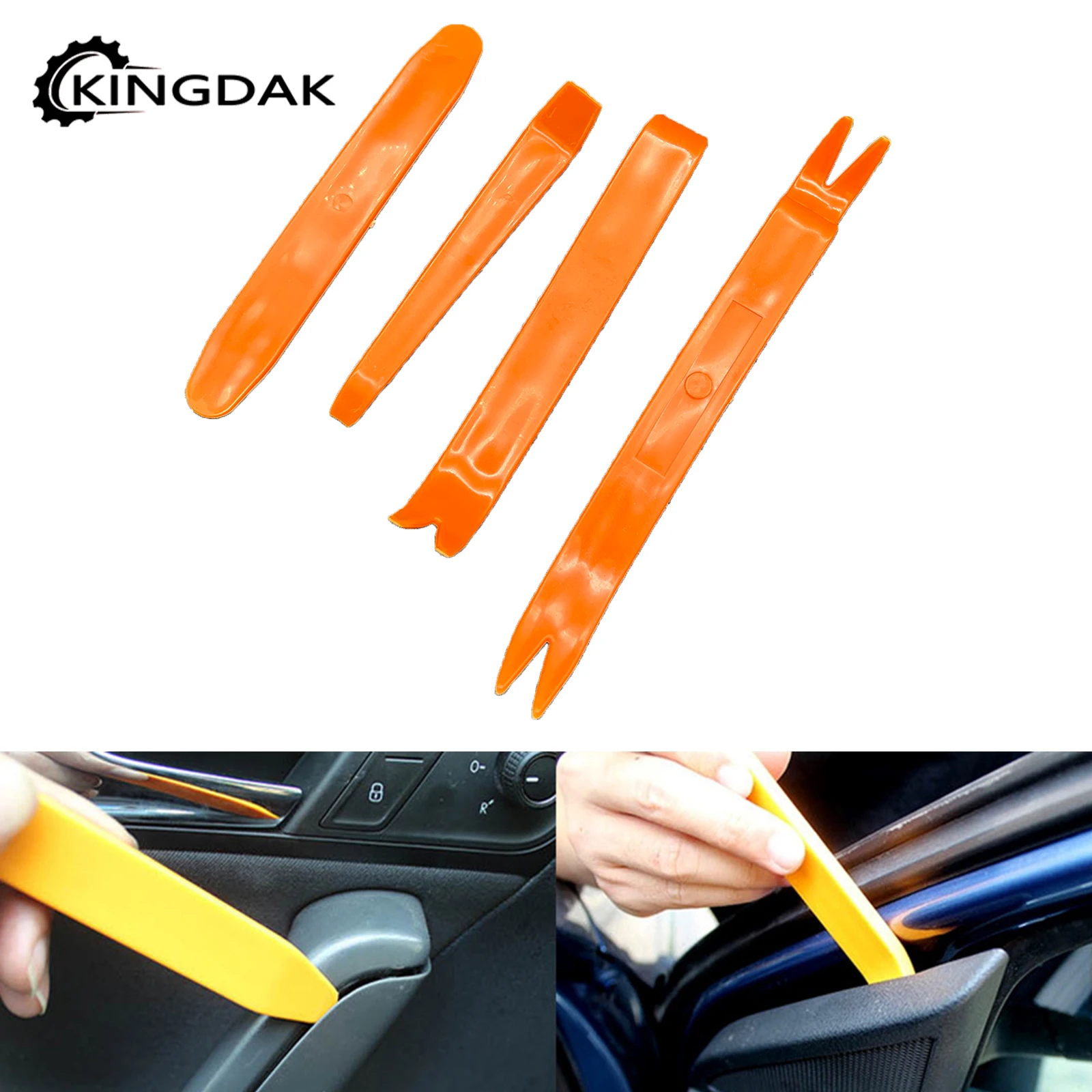 4pcs/Set Plastic Auto Car Disassembly Interior Kit Radio Door DVD Player Clip Panel Trim Dash Audio Removal Installer Tool