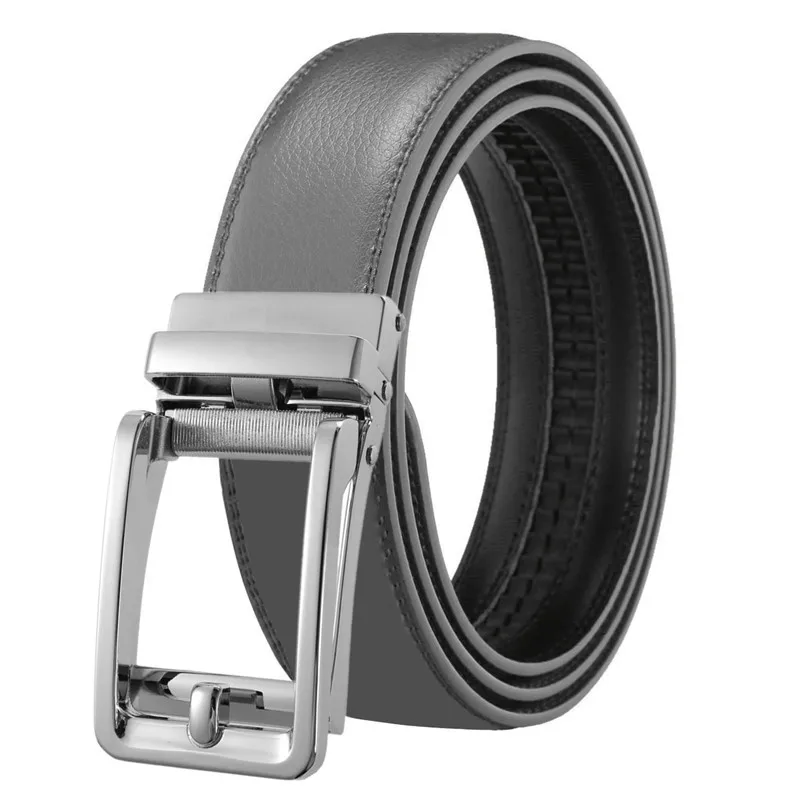 3,5 cm Herren-Gürtel, Automatischer Echtleder-Gürtel, Verstellbarer Leder-Ratschengürtel, Echter Designer-Ledergürtel – Detail 17