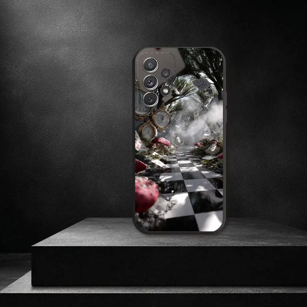 Чехол для телефона A-Alice M-Madness Returns для Samsung S 25,24,23,22,30,21,10,9,Ultra,Plus,Lite,FE,4,5G, черный мягкий чехол