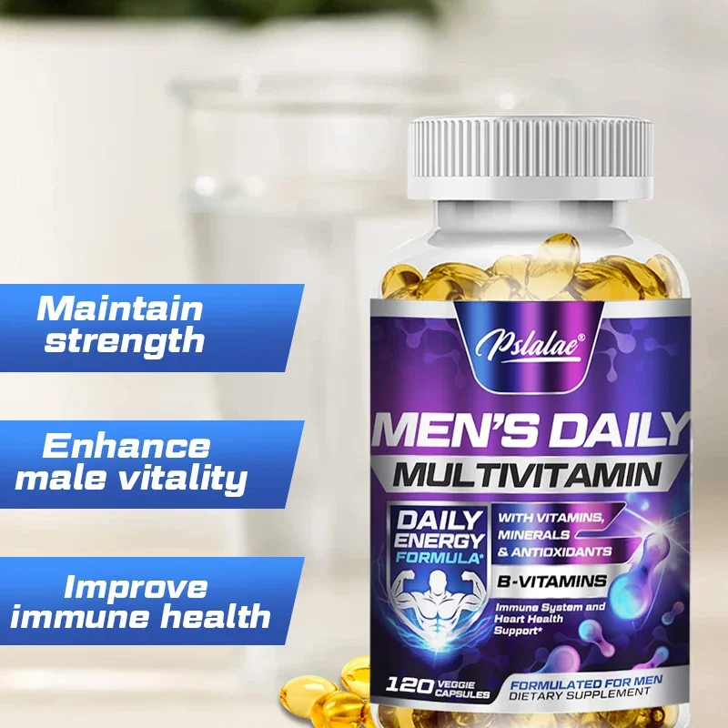 Men\'s Multivitamin Supplement with Zinc for Immune Health Contains Vitamins A, B12, C, D and E To Support Energy