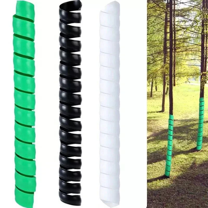2/4PCS Plant Trunk Protector Plastic Spiral Bark Wrap Tree Tubes Anti Squirrel Mouse Nibbles Tree Guard Sleeve