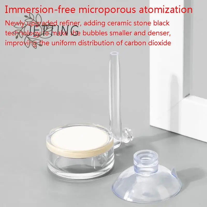 Aquarium CO2 Atomizer Transparent CO2 Diffuser Purifier Integrated PC Material Special Ceramic Plate Fish Tank CO2 Atomizer