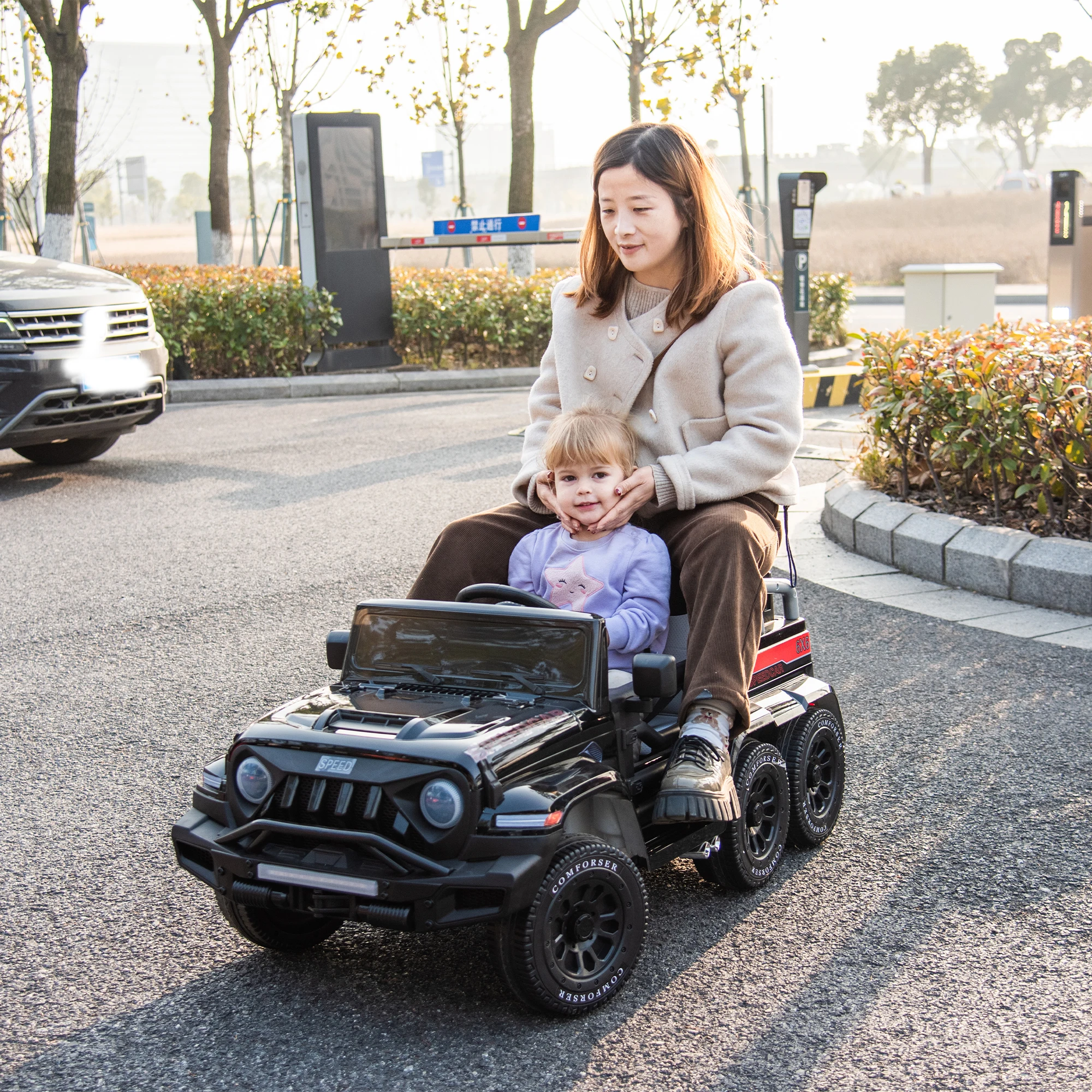 24V 4WD Kids Ride-On Pickup Truck - Remote Control,Music,Lights,Rocking Chair Mode,Trunk Space,for Little Adventurers Aged 3-6