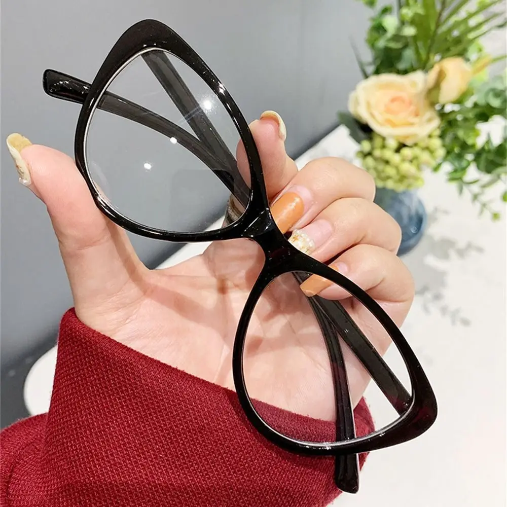 Transparent Anti-UV Blue Rays Glasses Big Frame Round Leopard Eyeglasses Computer Goggles Women