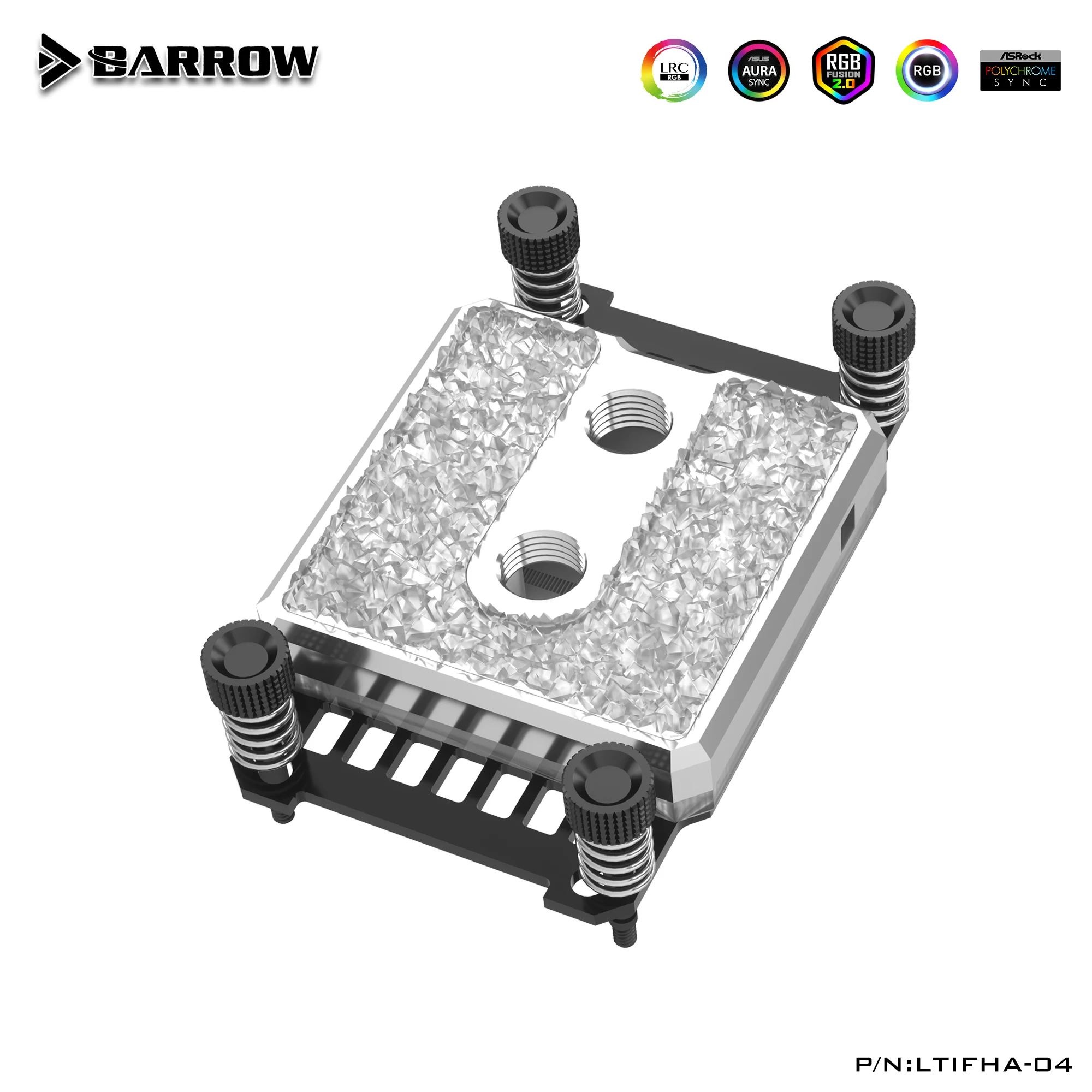 

Barrow LTIFHA-04 LTIFHYA-04 CPU Block For AMD Platform Series Acrylic Brass Top Optional LRC 2.0 5V Microwaterway Cooler