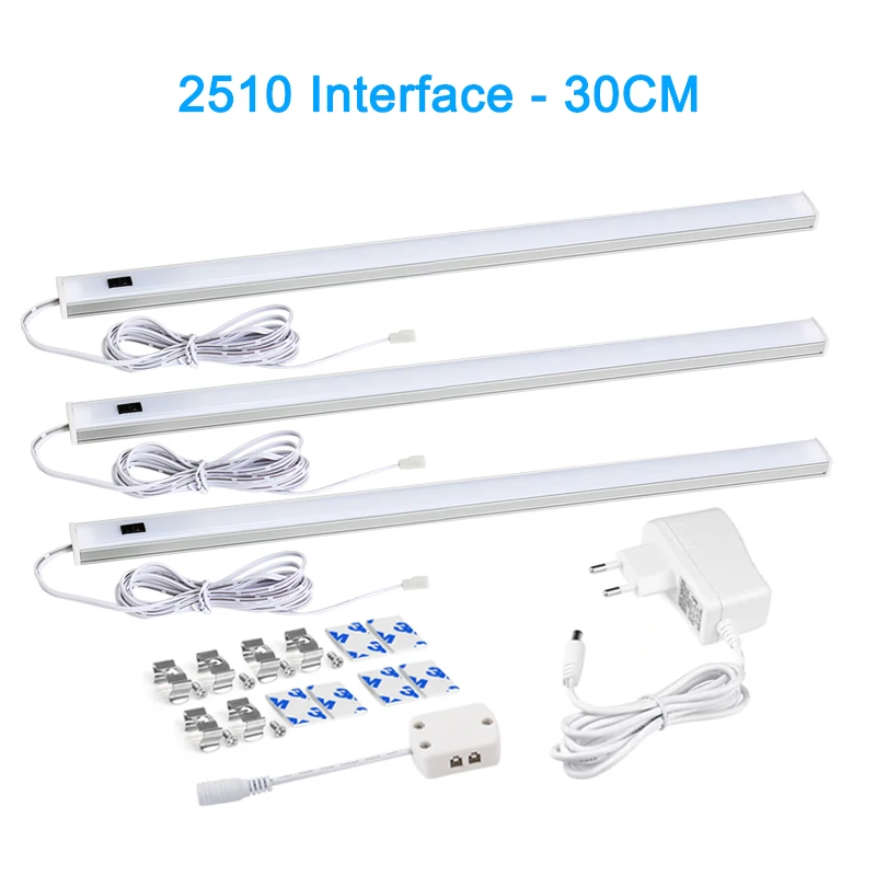 LED Licht Onder Kast Verlichting Voor Keuken Hand Sweep Schakelaar PIR Bewegingssensor Kast Garderobe Lamp 30/40/50 cm Led Nachtlampje