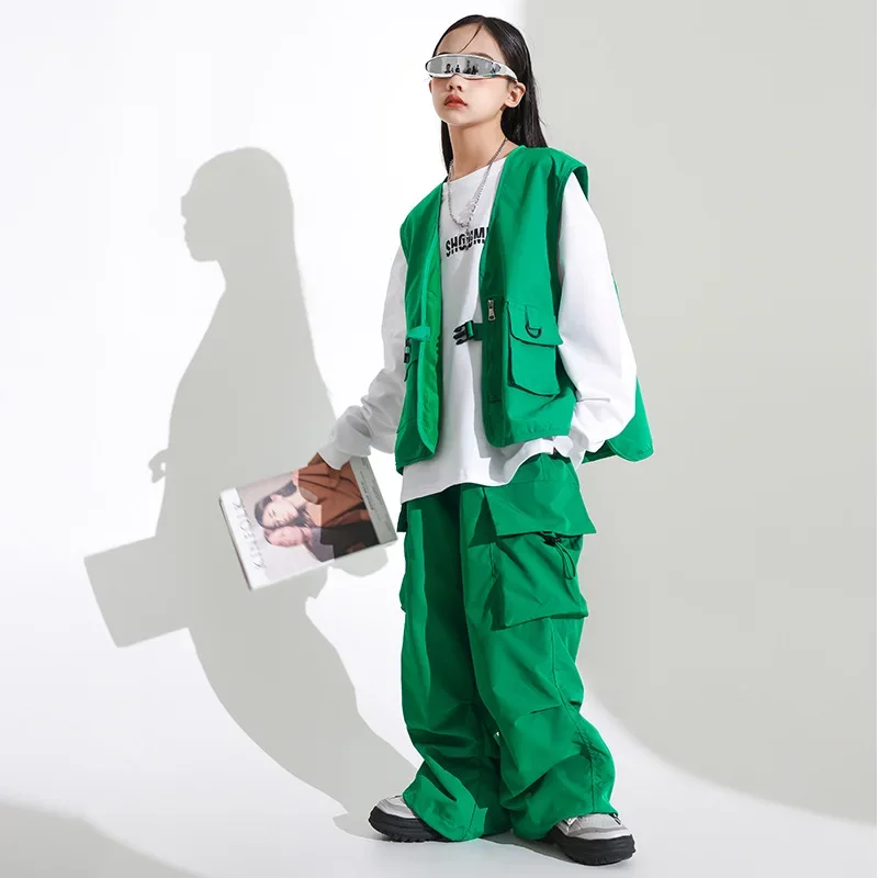 Girls' Jazz Dance Costume Handsome Japanese Street Dance Performance Costume Set Children's Hiphop Show Stage Trend