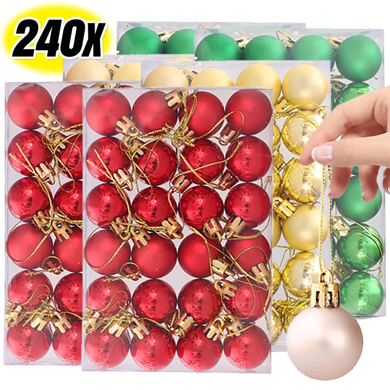 Wholesale Mini Electroplated Christmas Balls Multicolor Xmas Tree Hanging Pendants Ball New Year Party Ornament Home Decor Gifts