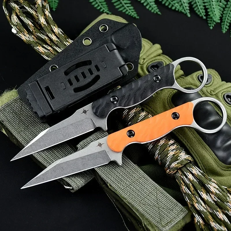 

TOOR Survival Fixed Blade Knife 440c Blade Sharp Adventure Camping Outdoor Knife EDC Hunting Tactical Knife with Kydex Sheath