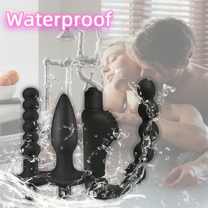 Anal Beads Dildo Butt Plug With Vibration Thrusting Prostate Massager Funny Adult Anal Training Sex Toys For Men Female I123W