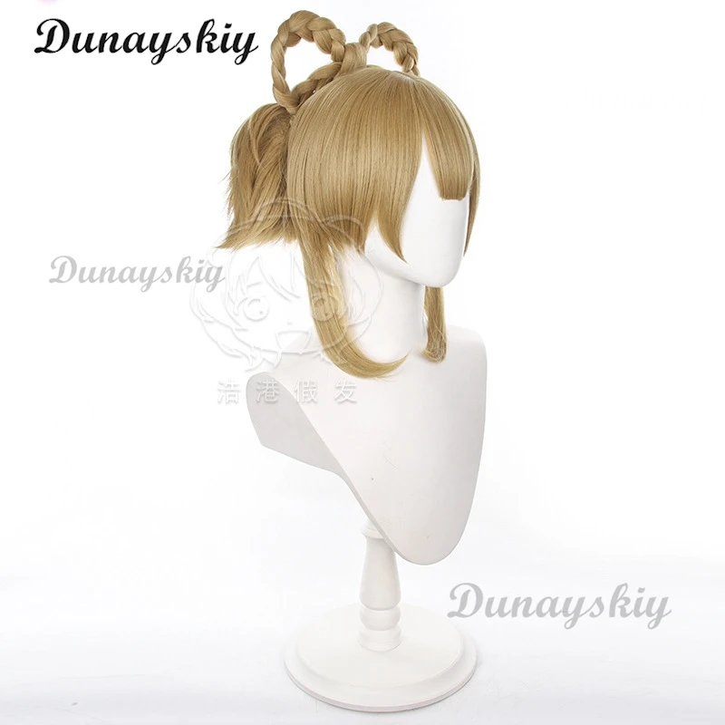 Yaoyao Косплей Парик Игра Genshin Impact 40 см Аниме Парики Термостойкие Синтетические Волосы Аксессуары Для Хэллоуина