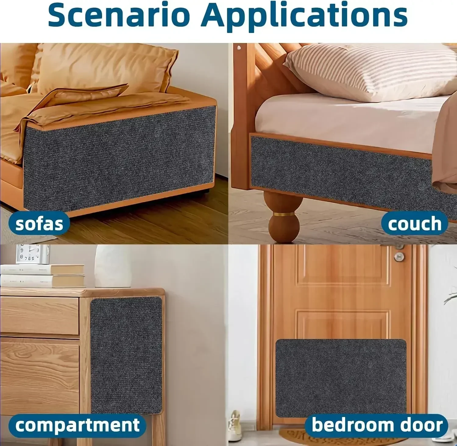 سجادة خدش للقطط قابلة للتشذيب، سجادة خدش للقطط متعددة الأغراض للأريكة والأريكة والأثاث الداخلي، ألعاب قطط واقية ذاتية الصنع #5