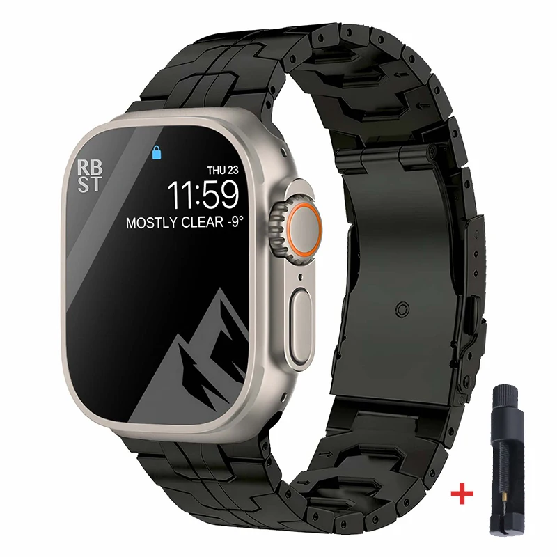 Titanarmband für Apple Watch Band Ultra 49 mm 45 mm 41 mm 38 42 mm 44 mm Metallarmband Correas Iwatch Serie 8 7 6 SE 5 4 3 Armband
