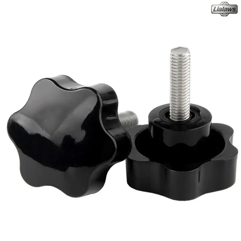 M4 M5 M6 M8 M10 M12 Star Shape Thumb Tighten Screw Six-Lobe Head Thumbscrew Adjust Clamping Bolt Bakelite Hand Grip Knob Screw