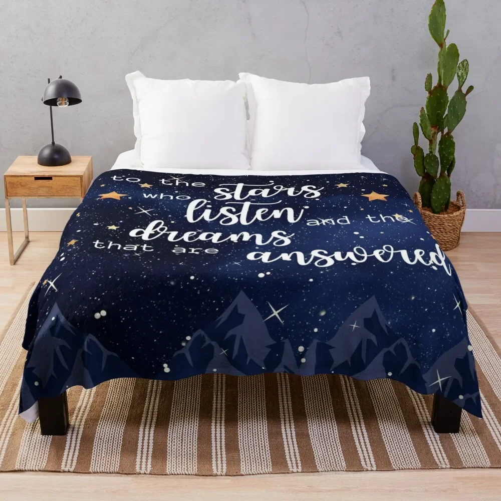 

To the stars who listen Throw Blanket Blankets Sofas Of Decoration Camping manga Blankets