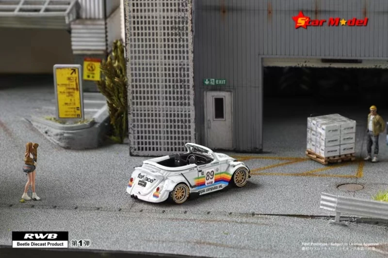 Kafer Coveremballages White Diecast Model Car, Pré-commande, Star Model 1:64 RWB, Equation-tle Type 1