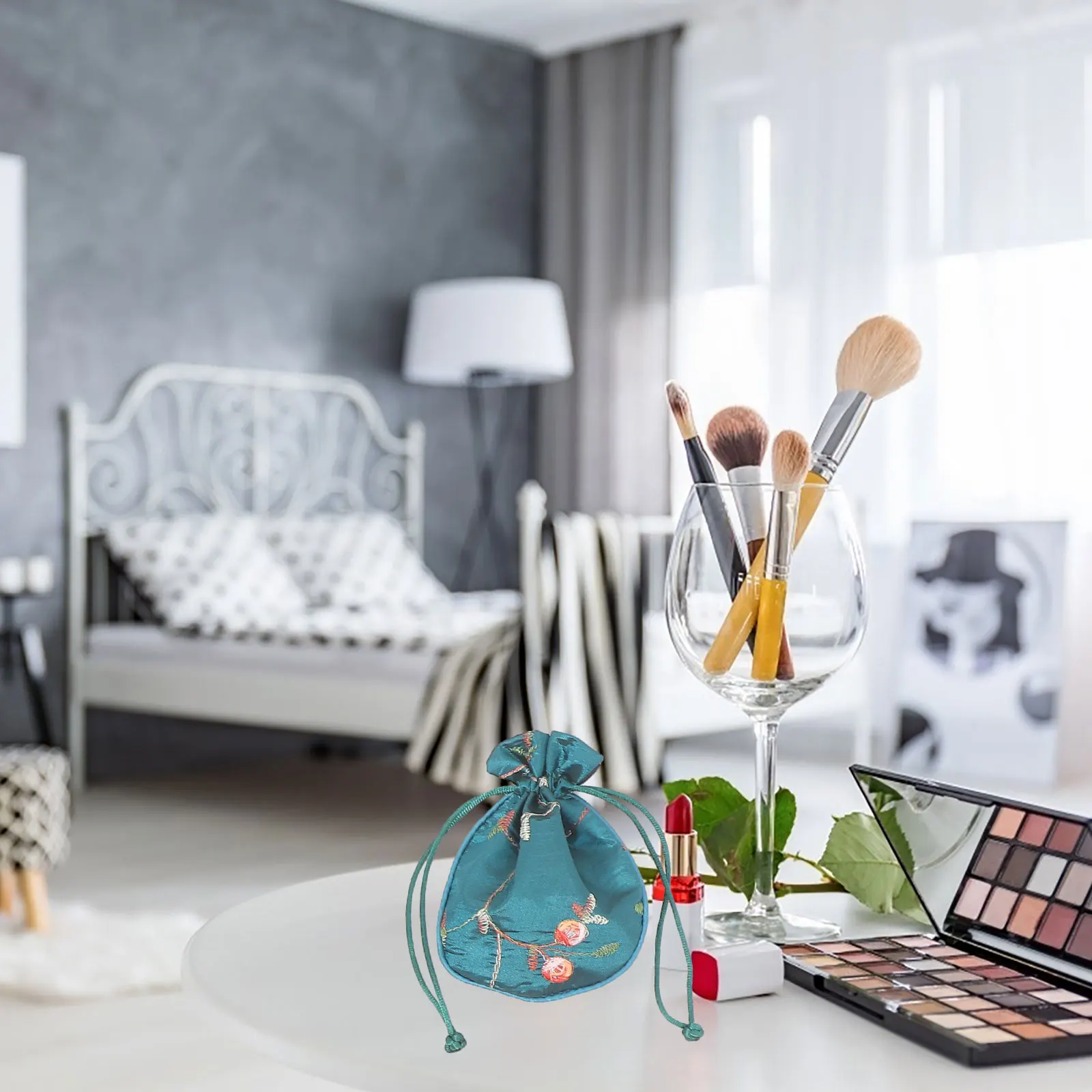 

12pcs Fruit Flower Drawstring Gift Bags Small Cloth Pouch For Jewelry Candy Coins Wedding Party Favor Storage Drawstring Bags