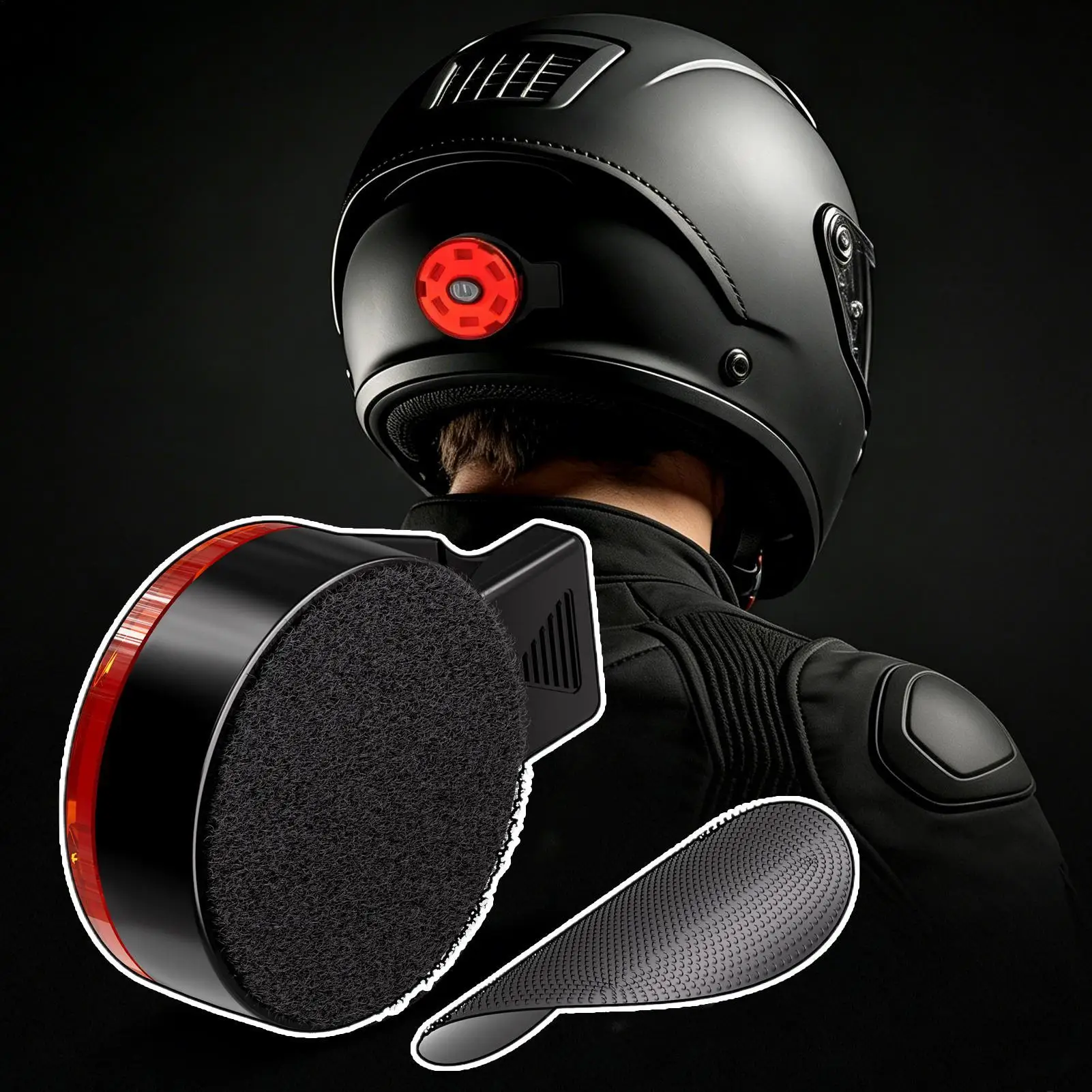 Motorcycle Helmet Warning Taillights USB Rechargeable LED Light High Brightness Flashing Warning Light Night Riding Rear Lights