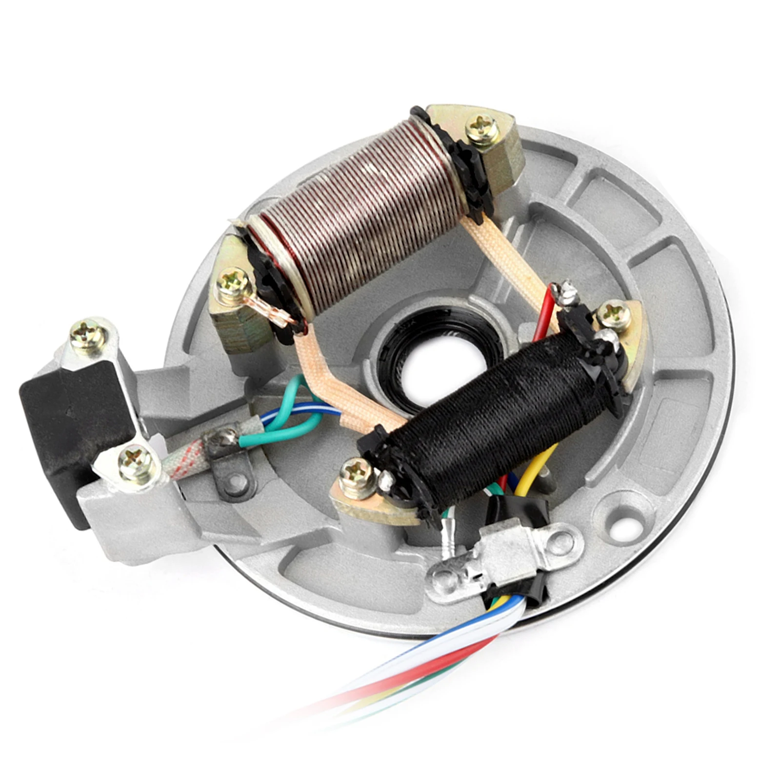 ملف الإشعال JH70 الجزء الثابت لاقط مغناطيسي ملف الإشعال الدوار ل حفرة/الدراجة الترابية 70cc 90cc 110cc 125cc الجزء الثابت ملف الإشعال