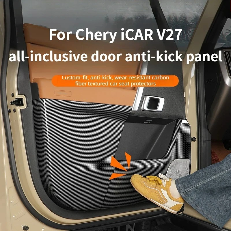 

For Chery iCAUR iCAR V27 Car Door Anti-kick Panel All-inclusive Four Doors Anti-scratch ABS Protective Panel Cover Accessories