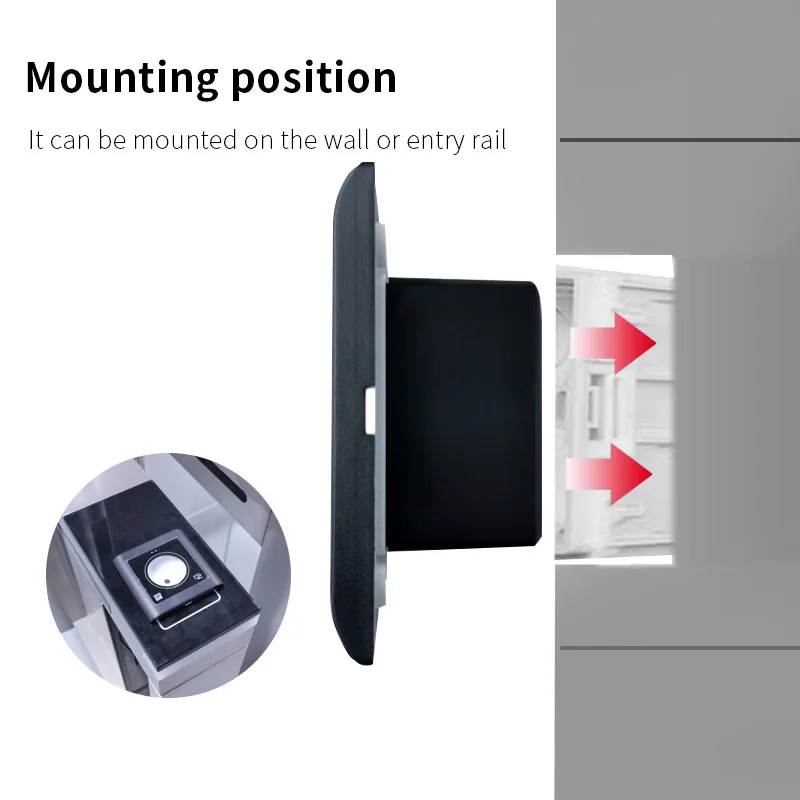 2D HD Embedded Wiegand QR Code Reader Turnstile RS232 RS485 125Khz ID RFID Free Drive Access Control QR Code Card Reader