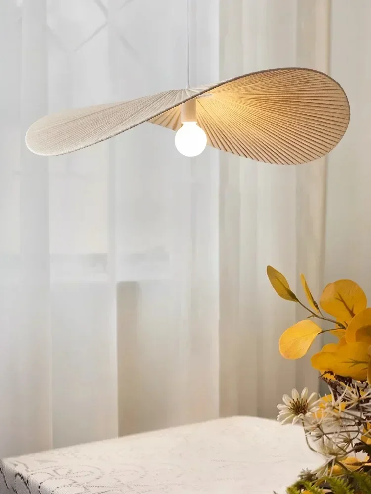 الشمال النسيج قبعة قلادة أضواء لغرفة المعيشة غرفة الطعام غرفة نوم الديكور شرفة المنزل مصابيح معلقة تركيبات E27 #3