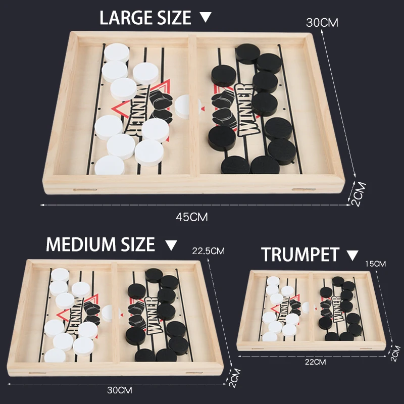 เกมกระดานไม้กระโดด 2 ผู้เล่น ต่อสู้สุดหรู ของเล่นเสริมสร้างความสัมพันธ์ระหว่างพ่อแม่ลูก เกมฝึกสมองสำหรับเด็ก เกมกระดานไม้