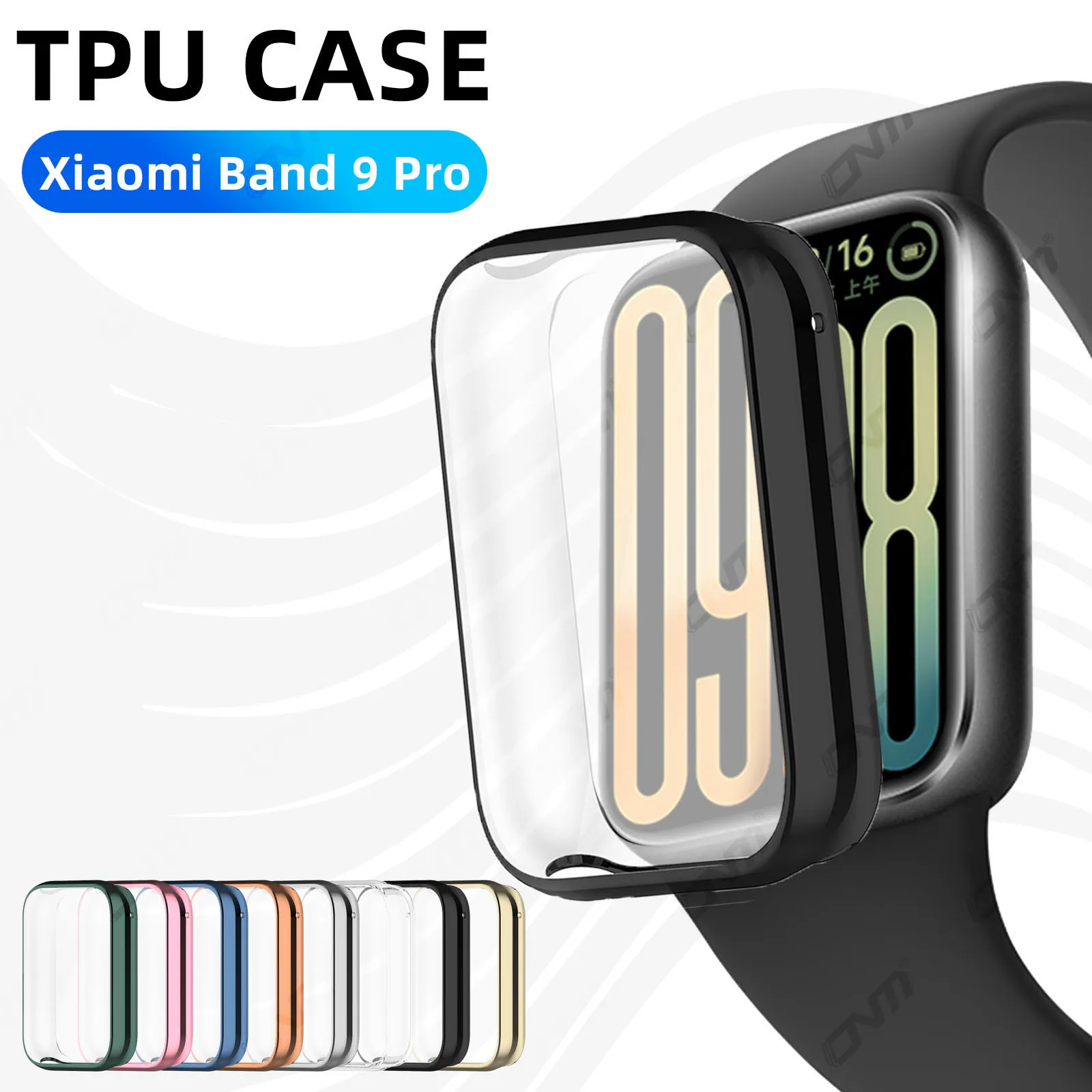 

Case for Xiaomi Mi Band 9 Pro Screen Protector Case Soft TPU All-Around Protective Bumper Cover Accessories for MiBand 9 Pro