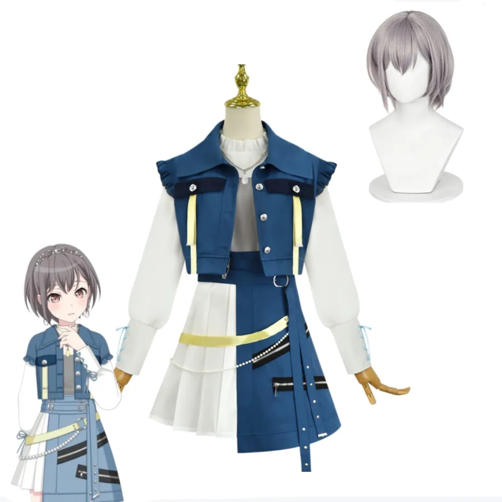 

Tomori Takamatsu Sakiko Togawa Cosplay Costume with Necklace Wig Set Adult Women Halloween Comic Con Stage Performance Outfit
