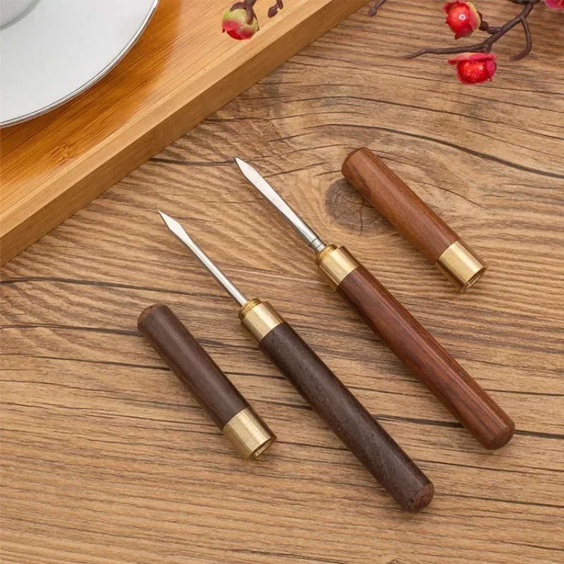 Kitchen Accessories 2 Pcs Puer Tea Knife Set Tools Needle Tea Cone Puerh Tea Cake Sandalwood Folding Knife