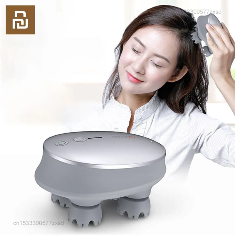 Youpin Pangao Mini Electric Head Massager Body Massage Relax Shoulder Neck Portable Head Scalp Massage Kneading Stress Relief