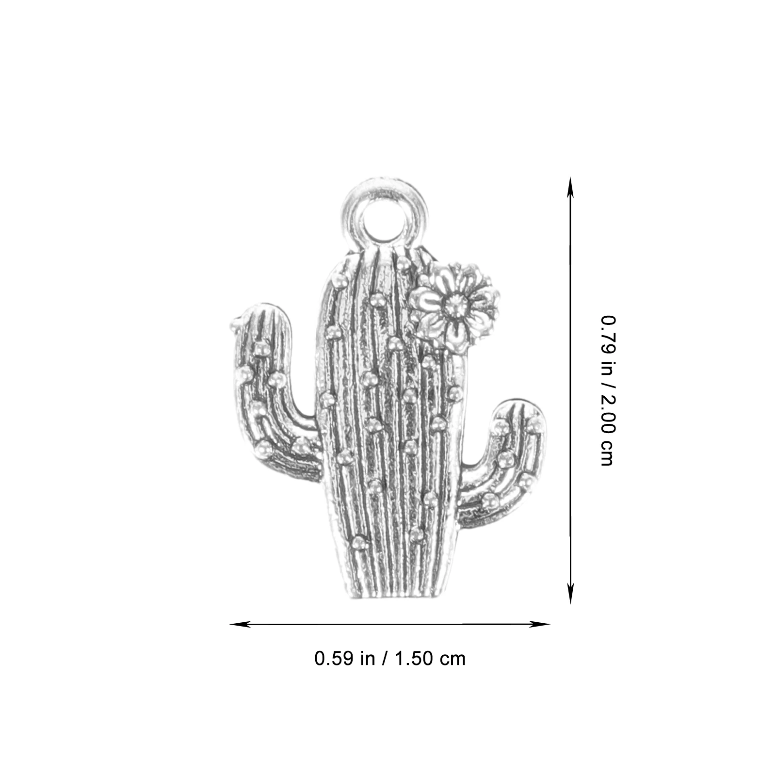 

10pcs Cactus Necklace Making Charms Metal Diy Supplies Bracelet Pendants Jewelry Decorative Accessories Mini Pendant Craft