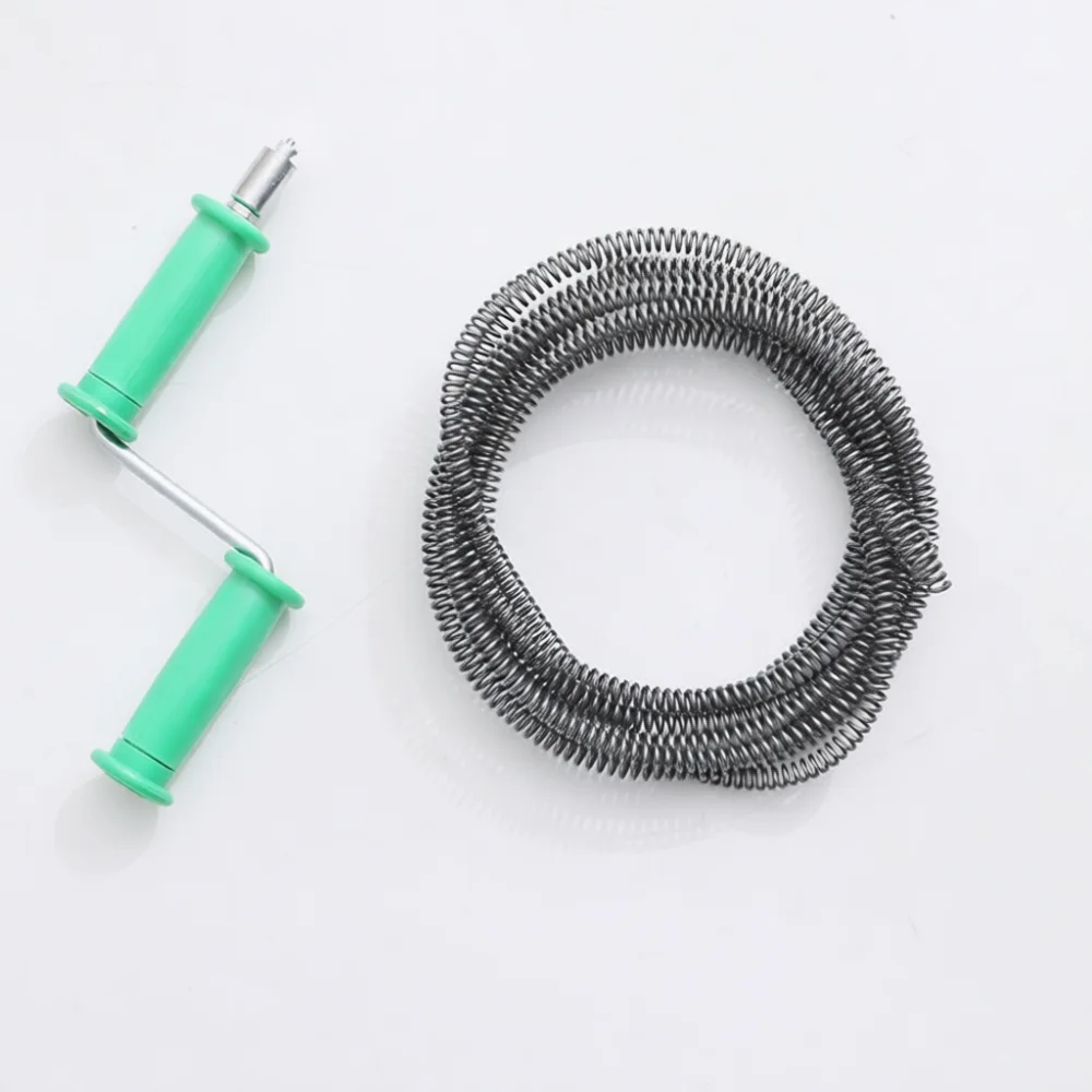 Plumbing Snake Drain - 10mm下水道排水管オーガースプリング式配管清掃ツール、トイレ・キッチンパイプの詰まり解消用手動シンクスネーク詰まり除去装置