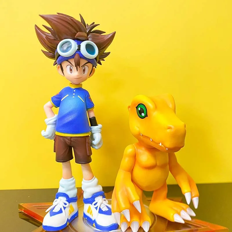 Digimon Adventure Anime Figure Yagami Taichi And Agumon Standing Posture Classic Character Gifts For Birthdays And Halloween