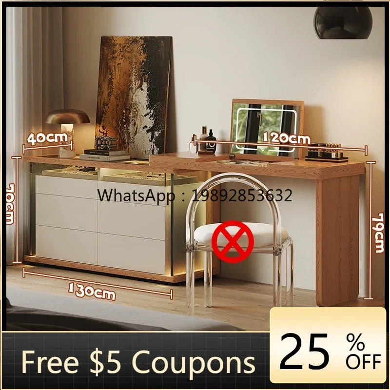 

M3-20 minimalist dresser chest cabinet integrated cabinet bedroom bedside locker retractable flip cover makeup table