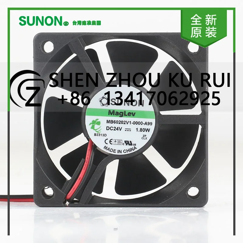 

Sunon 5 В 12 В 48 В постоянного тока 24 В 1,806020 6 см корпус с магнитной подвеской бесшумный 2/3-проводнойMB60202V1-0000-A99MB60202VX-000C-F99 охлаждающий вентилятор