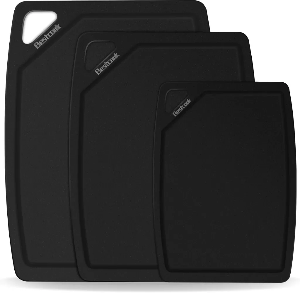 

Cutting Board for Kitchen -Wood Fiber Cutting Board Set of 3, Cutting Boards with Juice Grooves, Dishwasher Safe