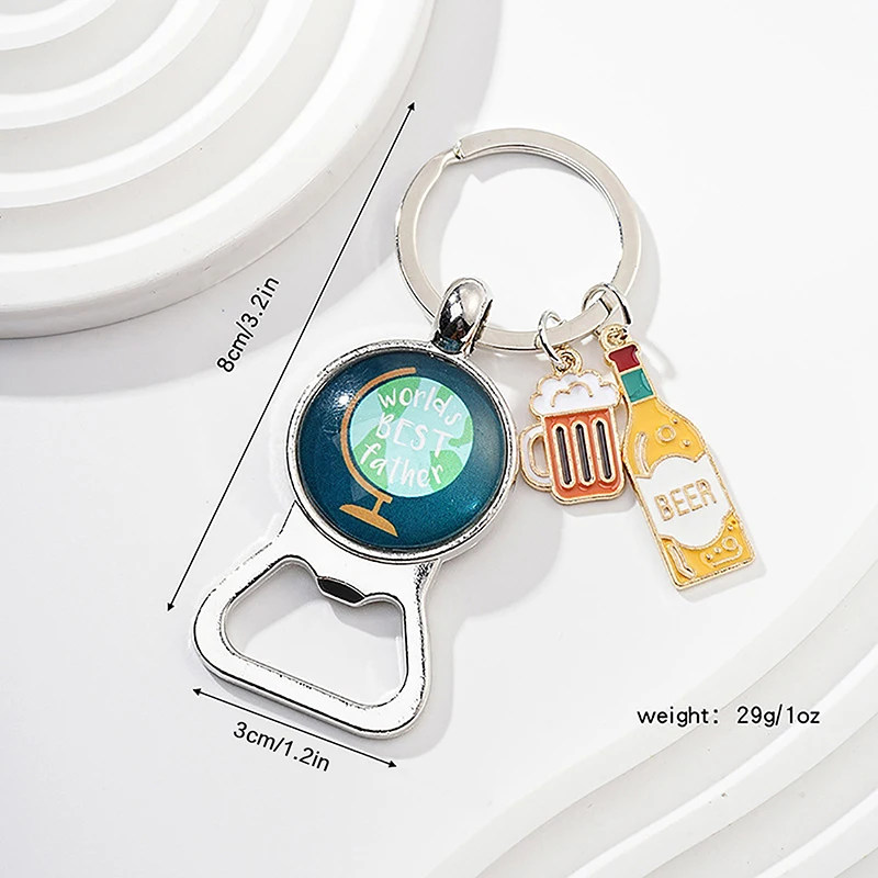 Creative American Beer Keychain, Metal Keyring, Abridor de garrafas, Chaveiro, Saco Pingente, Dia dos Pais, Melhor Pai, Presente Família