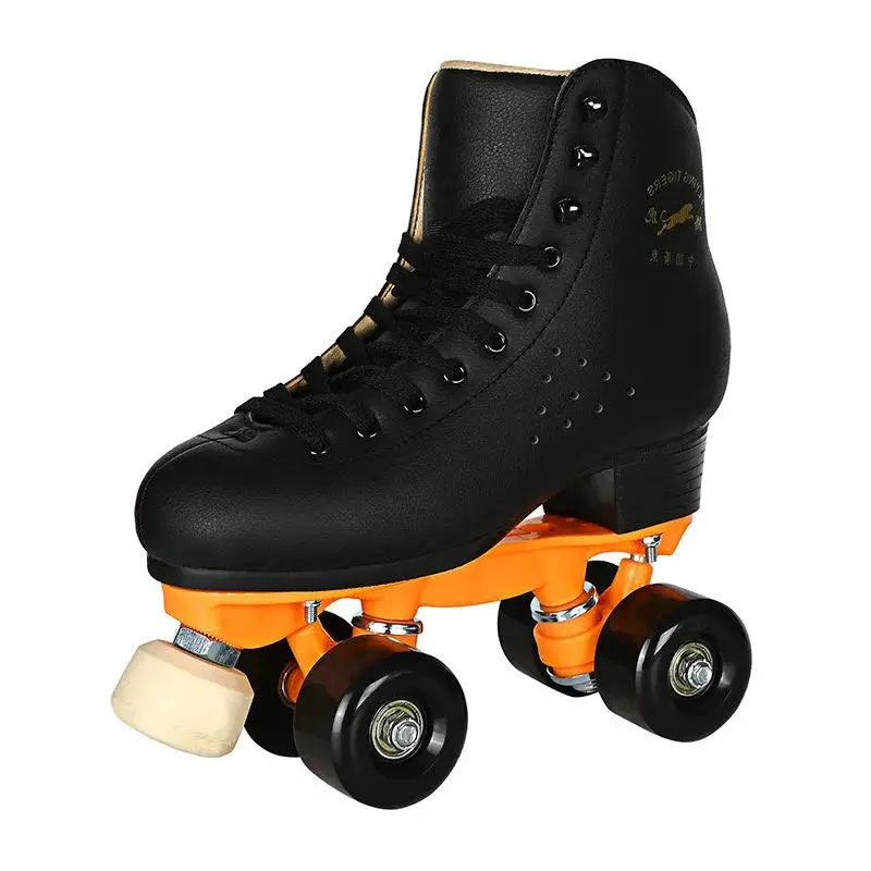 

Mens Roller Skate Double Line Skate Quad Skating Shoes Retro Unisex Womens 2 Line Sport Patines Sliding Gears Size 33-48