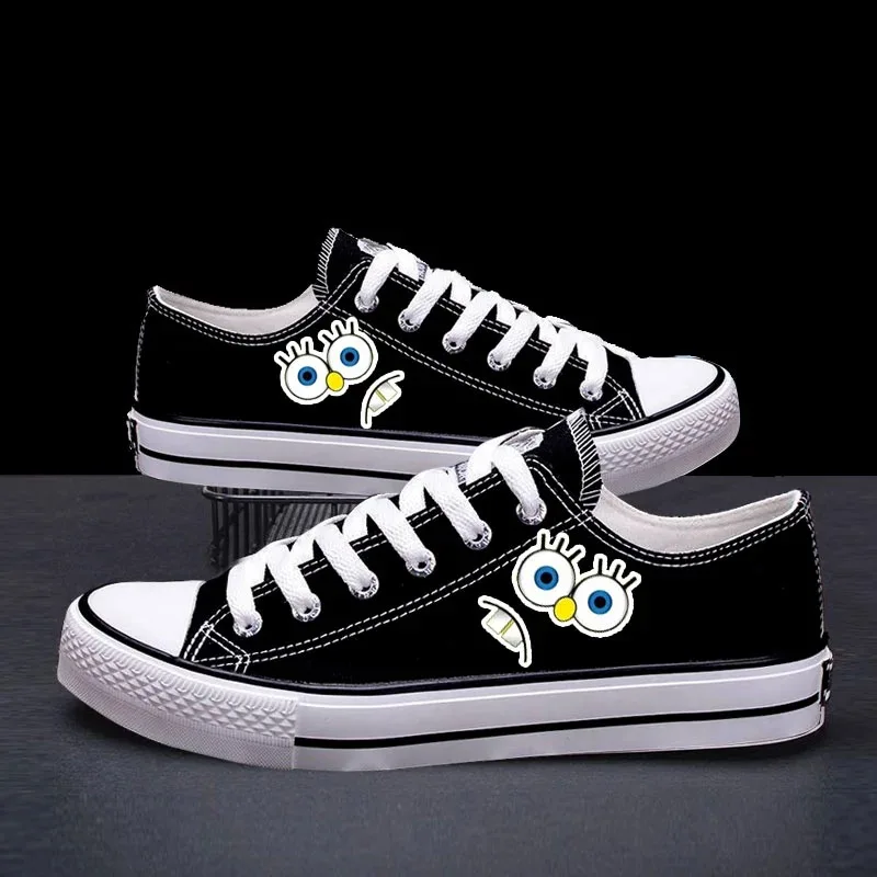 

New cartoon black Spongebob Squarepants student Casual Shoes girls Canvas shoes gift