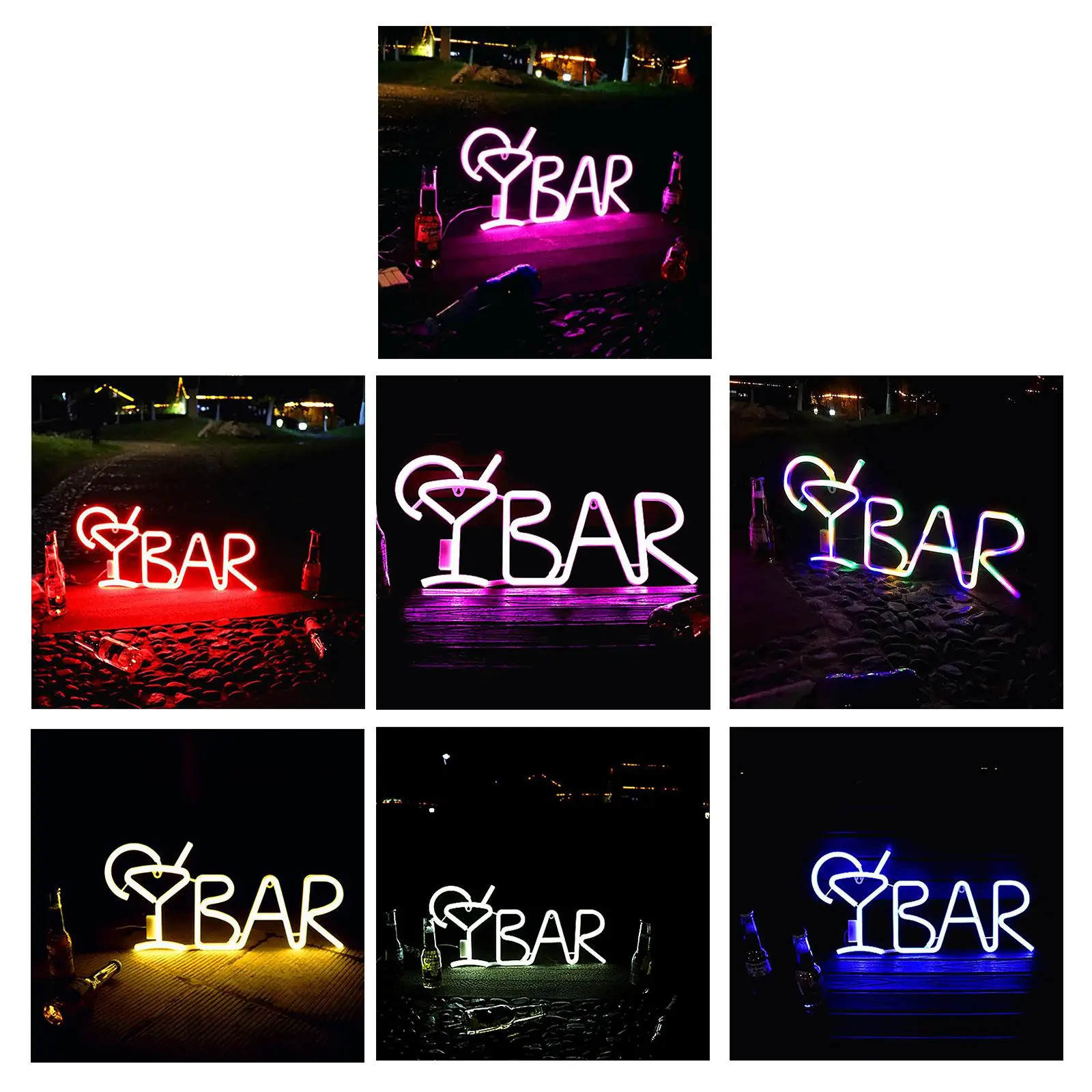 Cute Neon Sign for Bedroom Wall Decor Battery Operated LED Lamp USB Pink Bar Light for Party Room