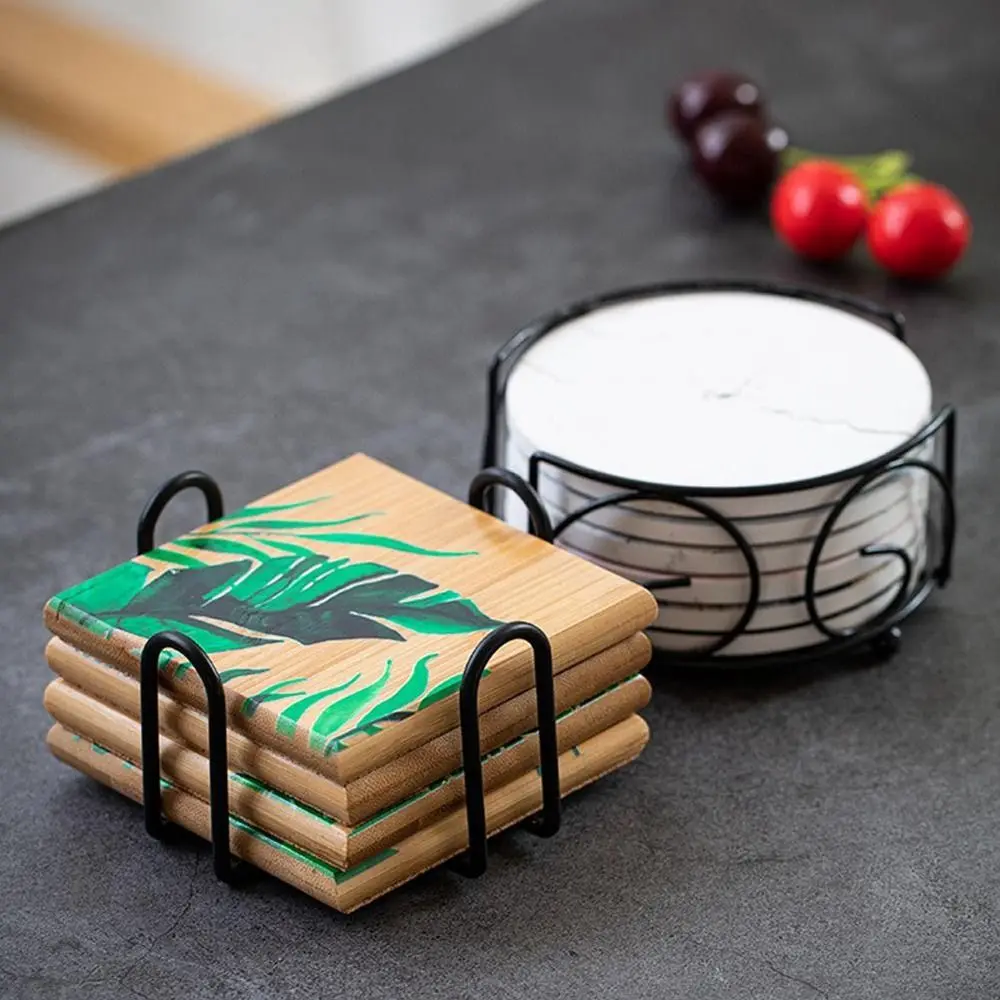 

Mat Organizer For Round And Square Coasters Storage Rack Coffee Mug Coaster Rack Cup Mat Frames Coaster Holder Cup Mat Tray