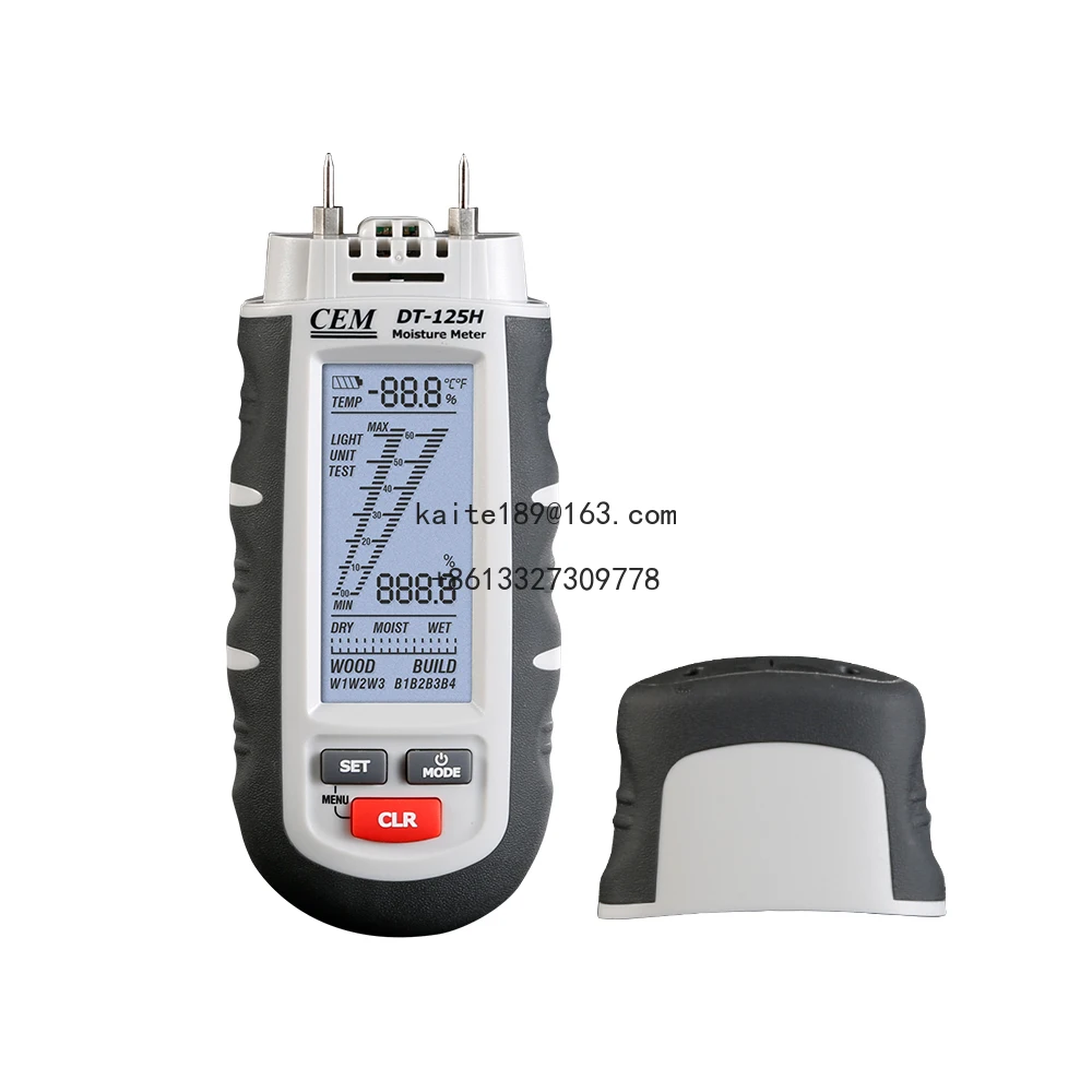 مقياس الرطوبة الاحترافي CEM DT-125H أيضًا لورق مواد بناء الجص الخشبي الخرساني #2