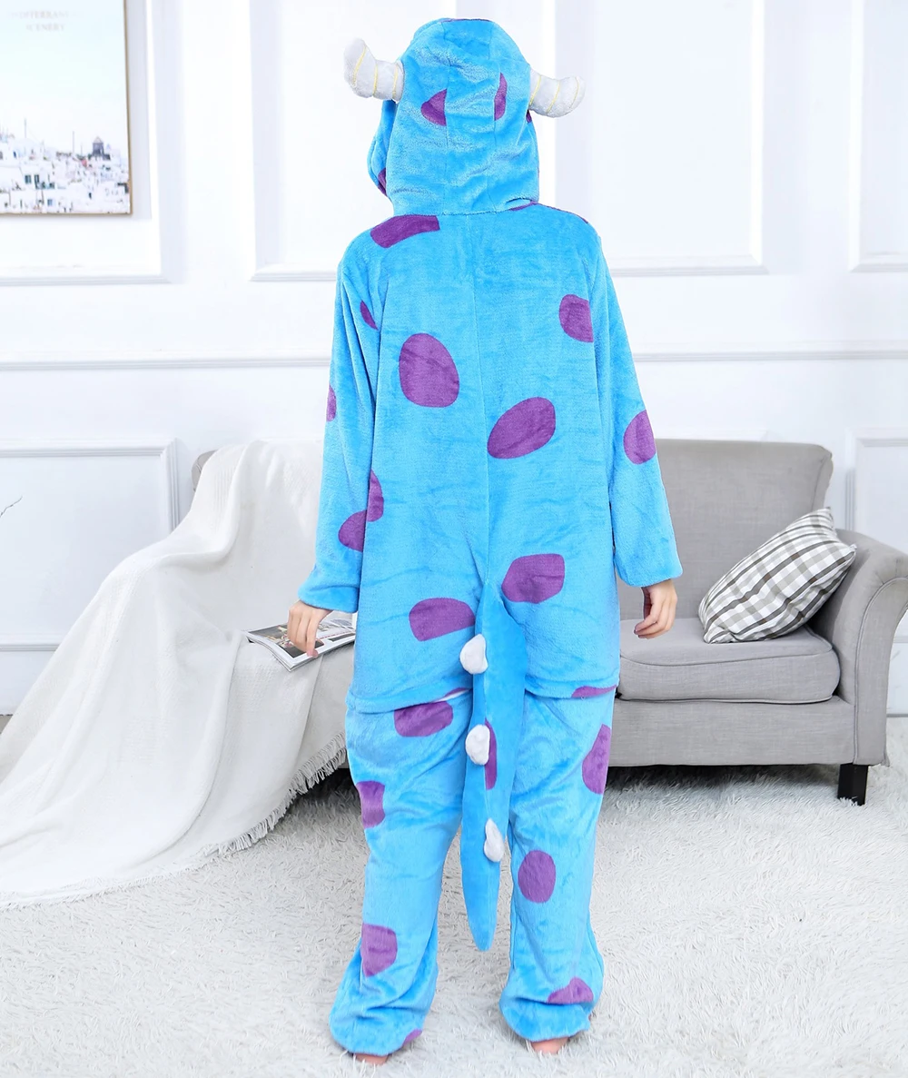 New Women Men Unisex One Piece Hooded Jumpsuits Adult Cute Onesie Kigurumi Animal Pajamas Winter Flannel Warm Nightie Sleepwear