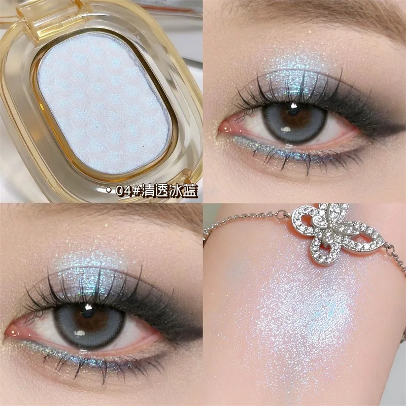 Color Shift Eye Topper Palette 6 Velvet Cream Shades Chameleon Shimmer Under-Eye Illuminator Smudge Proof Vegan Makeup Essential